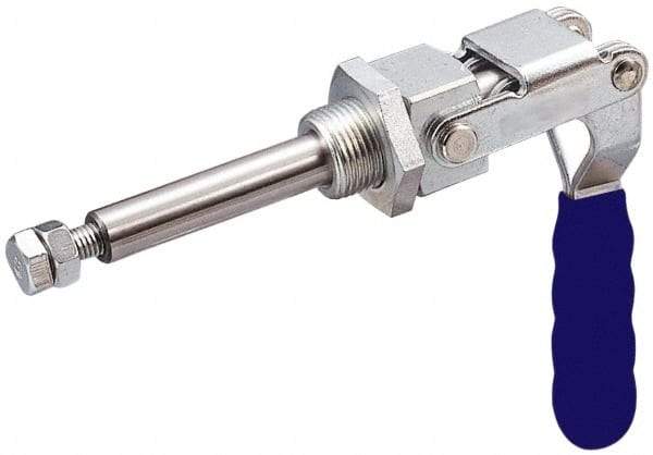 Gibraltar - 699.16 Lb Load Capacity, Mounting Plate Base, Stainless Steel, Standard Straight Line Action Clamp - 0.62" Plunger Diam, Straight Handle - Makers Industrial Supply