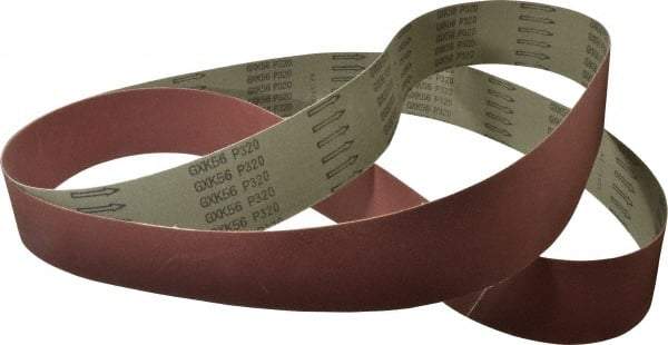 Tru-Maxx - 3" Wide x 132" OAL, 320 Grit, Aluminum Oxide Abrasive Belt - Aluminum Oxide, Extra Fine, Coated - Makers Industrial Supply