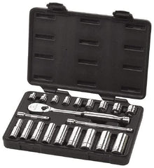 GearWrench - 21 Piece 3/8" Drive Deep Well Socket Set - 6, 12 Points, 3/8" to 3/4" Range, Inch Measurement Standard - Makers Industrial Supply