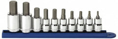 GearWrench - 10 Piece 3/8 & 1/2" Drive Metric Hex Bit Socket Set - 4 to 17mm Hex - Makers Industrial Supply