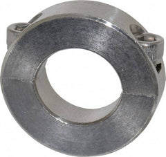 Climax Metal Products - 15/16" Bore, Stainless Steel, Two Piece Two Piece Split Shaft Collar - 1-3/4" Outside Diam, 1/2" Wide - Makers Industrial Supply