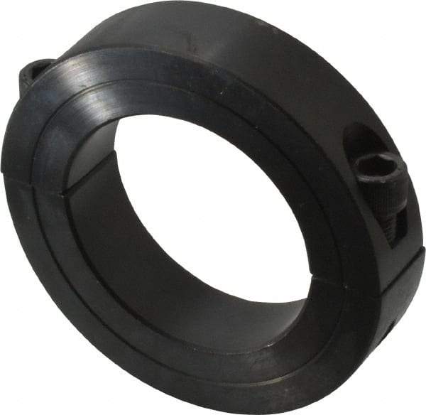 Climax Metal Products - 2-1/16" Bore, Steel, Two Piece Two Piece Split Shaft Collar - 3-1/4" Outside Diam, 3/4" Wide - Makers Industrial Supply