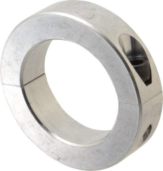 Climax Metal Products - 2-1/2" Bore, Aluminum, Two Piece Two Piece Split Shaft Collar - 3-3/4" Outside Diam, 7/8" Wide - Makers Industrial Supply