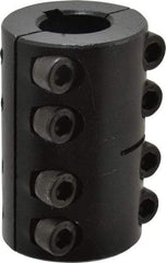 Climax Metal Products - 3/4" Inside x 1-1/2" Outside Diam, Two Piece Rigid Coupling with Keyway - 2-1/4" Long x 3/16" Keyway Width x 3/32" Keyway Depth - Makers Industrial Supply