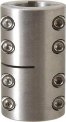 Climax Metal Products - 1" Inside x 1-3/4" Outside Diam, Two Piece Rigid Coupling with Keyway - 3" Long x 1/4" Keyway Width x 1/8" Keyway Depth - Makers Industrial Supply