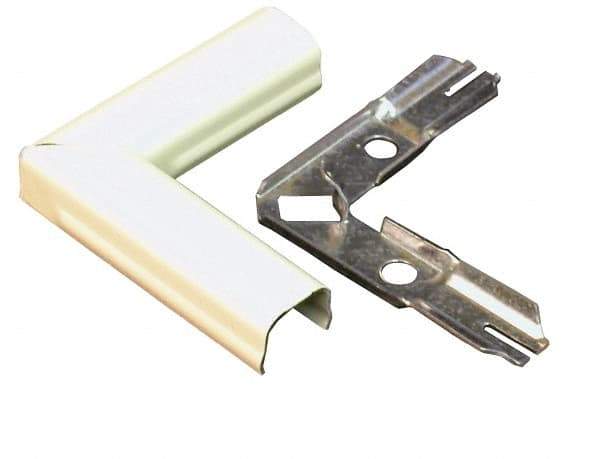 Wiremold - 3/4 Inch Long x 2 Inch Wide x 17/32 Inch High, Raceway Elbow End - 90°, Ivory, For Use with Wiremold 500 Series Raceways - Makers Industrial Supply