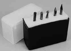 M.A. Ford - 5 Piece, 1/4" Shank Burr Set - Tungsten Carbide, Multiple Head Shape - Makers Industrial Supply