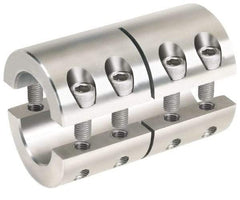 Climax Metal Products - 40mm Inside x 77mm Outside Diam, Metric Two-Piece Clamping Rigid Coupling - 108mm Long - Makers Industrial Supply