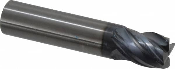 SGS - 5/8", 4 Flute, Single End, Solid Carbide, 0.0350 - 0.0400" Corner Radius End Mill - 3" OAL, Right Hand Flute, 3/4" LOC, Right Hand Cut - Makers Industrial Supply