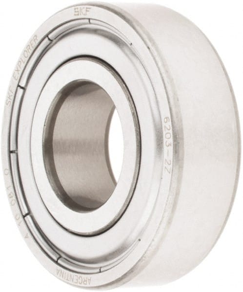 Deep Groove Ball Bearing: 40 mm OD, 0.4724″ Wide, Double Shield Bearing Number 6203