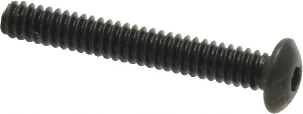 Value Collection - #6-32 UNC Hex Socket Drive, Button Screw - Alloy Steel, Black Oxide Finish, Fully Threaded, 1" Length Under Head - Makers Industrial Supply