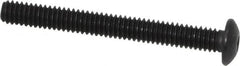 Value Collection - #8-32 UNC Hex Socket Drive, Button Screw - Alloy Steel, Black Oxide Finish, Fully Threaded, 1-1/2" Length Under Head - Makers Industrial Supply