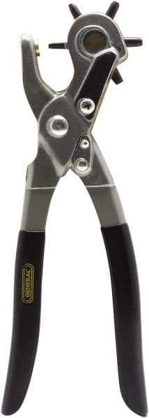 General - 5/64", 3/32", 7/64", 1/8", 5/32" & 3/16" Revolving Punch Pliers Punch - 1/8 to 3/8" Range - Makers Industrial Supply