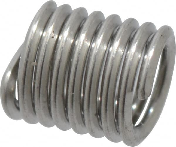 Recoil - M2x0.40 Metric Coarse, 4mm OAL, Free Running Helical Insert - Tanged, Stainless Steel, Bright Finish, 2D Insert Length - Makers Industrial Supply