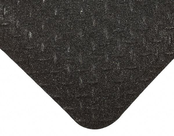 Wearwell - 5' Long x 3' Wide, Dry Environment, Anti-Fatigue Matting - Black, Vinyl with Nitrile Blend Base, Beveled on 4 Sides - Makers Industrial Supply