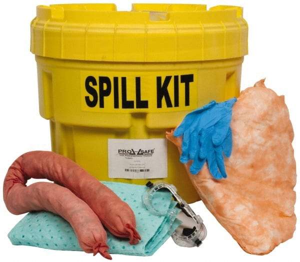 PRO-SAFE - Hazardous Materials Spill Kit - 55 Gal Polyethylene Drum - Makers Industrial Supply