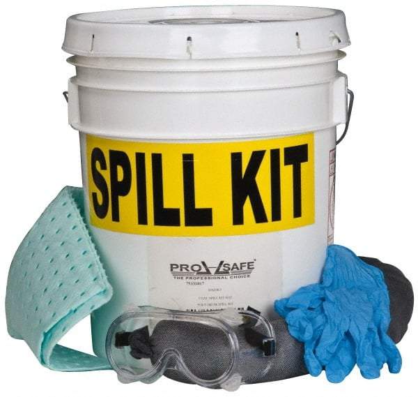 PRO-SAFE - Hazardous Materials Spill Kit - 5 Gal Pail - Makers Industrial Supply