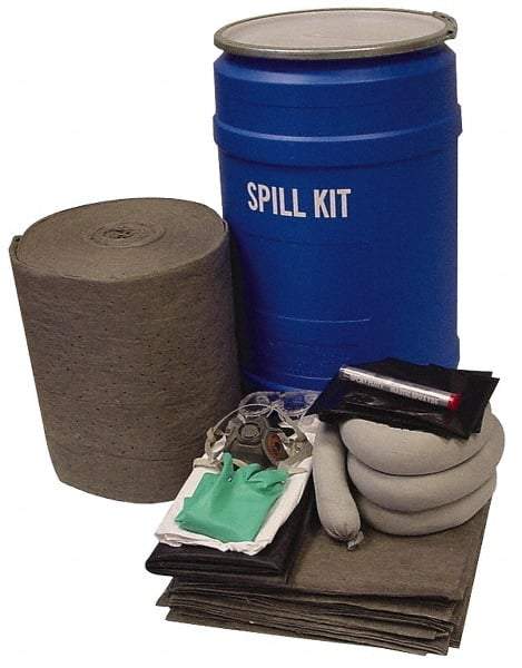 PRO-SAFE - Battery Acid Spill Kit - 30 Gal Polypropylene Drum - Makers Industrial Supply