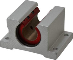 Pacific Bearing - 1/2" ID, 2" OAW x 1.688" OAL x 1-5/8" OAH Open Pillow Block - 975 Lb Static Cap, 1.688" Btw Mnt Hole Ctrs, 0.687" Base-to-Ctr Ht, Aluminum - Makers Industrial Supply