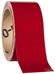 NMC - Red Solid Color Vinyl Tape - 2" Wide x 30' Long x 0.002" Thick, General Traffic - Makers Industrial Supply