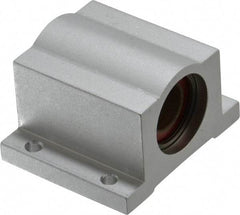 Pacific Bearing - 1/2" ID, 2" OAW x 1.688" OAL x 1-5/8" OAH Pillow Block - 975 Lb Static Cap, 1.688" Btw Mnt Hole Ctrs, 0.687" Base-to-Ctr Ht, Aluminum - Makers Industrial Supply