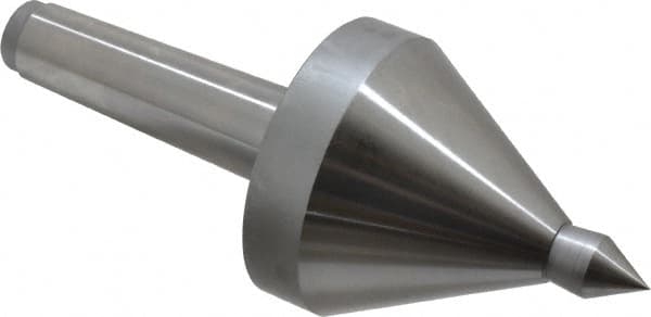 Riten - MT4 Taper Shank, 3-1/2" Head Diam 1,165 Lb Capacity Live Center - 3,500 Max RPM, 3-7/8" Head Length, 3/4" Point Diam, 1-1/8" Point Len, 1,165 Lb Max Workpc, 3-7/8" OAL, Pipe Nose Point - Makers Industrial Supply