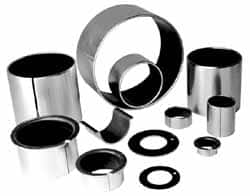 TriStar - 3/16" Inside x 1/4" Outside Diam, Steel/PTFE Sleeve Bearing - 3/8" OAL - Makers Industrial Supply