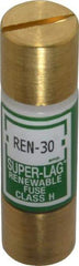 Cooper Bussmann - 250 VAC, 30 Amp, Time Delay Renewable Fuse - Fuse Holder Mount, 50.8mm OAL, 10 (RMS) kA Rating, 9/16" Diam - Makers Industrial Supply