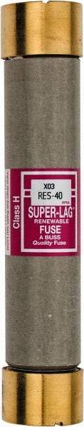 Cooper Bussmann - 600 VAC, 40 Amp, Time Delay Renewable Fuse - Fuse Holder Mount, 5-1/2" OAL, 10 (RMS) kA Rating, 1-1/16" Diam - Makers Industrial Supply