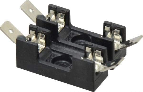 Cooper Bussmann - 2 Pole, 300 VAC/VDC, 30 Amp, Bolt-in Fuse Block - 1/4 Inch Diameter x 1-1/4 Inch Fuse Length, 2 Inch Long x 1-1/8 Inch Wide x 14.3mm High Block, 266°F - Makers Industrial Supply