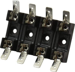 Cooper Bussmann - 4 Pole, 300 VAC/VDC, 30 Amp, Bolt-in Fuse Block - 1/4 Inch Diameter x 1-1/4 Inch Fuse Length, 2 Inch Long x 2-3/8 Inch Wide x 14.3mm High Block, 266°F - Makers Industrial Supply