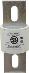 Cooper Bussmann - 500 VAC/VDC, 800 Amp, Fast-Acting Semiconductor/High Speed Fuse - Bolt-on Mount, 6-15/32" OAL, 200 (RMS Symmetrical), 50 at DC kA Rating, 2-1/2" Diam - Makers Industrial Supply