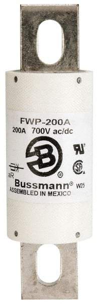 Cooper Bussmann - 700 VAC/VDC, 200 Amp, Fast-Acting Semiconductor/High Speed Fuse - Stud Mount Mount, 5-3/32" OAL, 200 (RMS), 50 at DC kA Rating, 1-1/2" Diam - Makers Industrial Supply