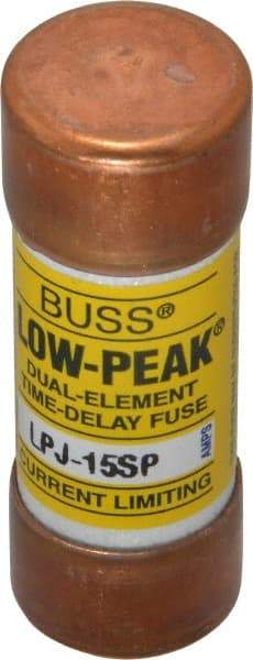 Cooper Bussmann - 300 VDC, 600 VAC, 15 Amp, Time Delay General Purpose Fuse - Fuse Holder Mount, 2-1/4" OAL, 100 at DC, 300 at AC (RMS) kA Rating, 13/16" Diam - Makers Industrial Supply