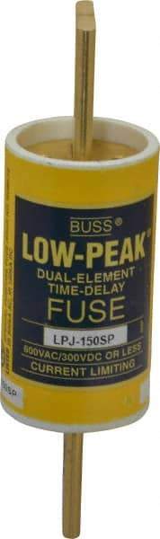 Cooper Bussmann - 300 VDC, 600 VAC, 150 Amp, Time Delay General Purpose Fuse - Bolt-on Mount, 5-3/4" OAL, 100 at DC, 300 at AC (RMS) kA Rating, 1-5/8" Diam - Makers Industrial Supply