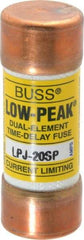 Cooper Bussmann - 300 VDC, 600 VAC, 20 Amp, Time Delay General Purpose Fuse - Fuse Holder Mount, 2-1/4" OAL, 100 at DC, 300 at AC (RMS) kA Rating, 13/16" Diam - Makers Industrial Supply