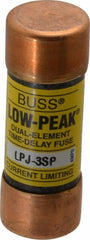 Cooper Bussmann - 300 VDC, 600 VAC, 3 Amp, Time Delay General Purpose Fuse - Fuse Holder Mount, 2-1/4" OAL, 100 at DC, 300 at AC (RMS) kA Rating, 13/16" Diam - Makers Industrial Supply