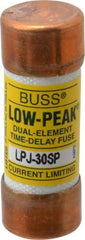 Cooper Bussmann - 300 VDC, 600 VAC, 30 Amp, Time Delay General Purpose Fuse - Fuse Holder Mount, 2-1/4" OAL, 100 at DC, 300 at AC (RMS) kA Rating, 13/16" Diam - Makers Industrial Supply