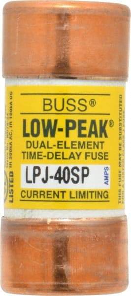 Cooper Bussmann - 300 VDC, 600 VAC, 40 Amp, Time Delay General Purpose Fuse - Fuse Holder Mount, 2-3/8" OAL, 100 at DC, 300 at AC (RMS) kA Rating, 1-1/16" Diam - Makers Industrial Supply