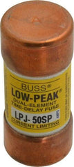 Cooper Bussmann - 300 VDC, 600 VAC, 50 Amp, Time Delay General Purpose Fuse - Fuse Holder Mount, 2-3/8" OAL, 100 at DC, 300 at AC (RMS) kA Rating, 1-1/16" Diam - Makers Industrial Supply