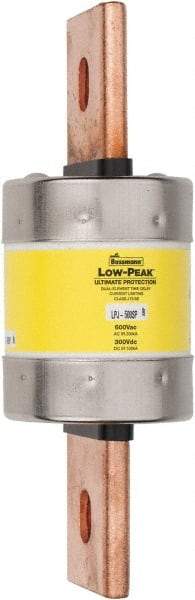 Cooper Bussmann - 300 VDC, 600 VAC, 500 Amp, Time Delay General Purpose Fuse - Bolt-on Mount, 203.2mm OAL, 100 at DC, 300 at AC (RMS) kA Rating, 2-1/2" Diam - Makers Industrial Supply