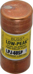 Cooper Bussmann - 300 VDC, 600 VAC, 60 Amp, Time Delay General Purpose Fuse - Fuse Holder Mount, 2-3/8" OAL, 100 at DC, 300 at AC (RMS) kA Rating, 1-1/16" Diam - Makers Industrial Supply