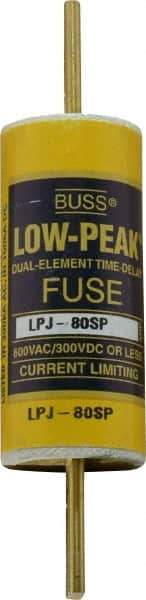 Cooper Bussmann - 300 VDC, 600 VAC, 80 Amp, Time Delay General Purpose Fuse - Bolt-on Mount, 4-5/8" OAL, 100 at DC, 300 at AC (RMS) kA Rating, 1-1/8" Diam - Makers Industrial Supply