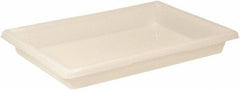 Rubbermaid - Rectangular, White Polyethylene Food Tote Box - 3-1/2" High x 18" Wide x 26" Long, with Snap-On Lid - Makers Industrial Supply