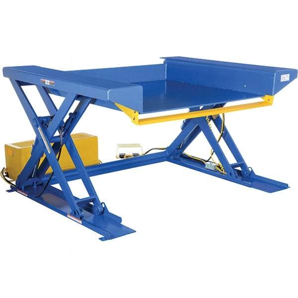 Vestil - 2,000 Lb Capacity Hydraulic Scissor Ground Lift Scissor - 1/2" to 48" Lift Height, 73" Platform Length x 44" Platform Width - Makers Industrial Supply