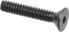 Holo-Krome - #4-40 UNC Hex Socket Drive, 82° Flat Screw - Alloy Steel, Black Oxide Finish, Fully Threaded, 5/8" OAL - Makers Industrial Supply