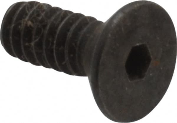 Holo-Krome - #6-32 UNC Hex Socket Drive, 82° Flat Screw - Alloy Steel, Black Oxide Finish, Fully Threaded, 3/8" OAL - Makers Industrial Supply