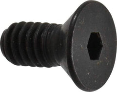 Holo-Krome - #8-32 UNC Hex Socket Drive, 82° Flat Screw - Alloy Steel, Black Oxide Finish, Fully Threaded, 3/8" OAL - Makers Industrial Supply