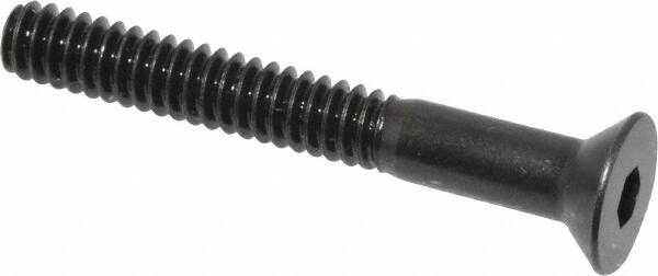 Holo-Krome - #10-24 UNC Hex Socket Drive, 82° Flat Screw - Alloy Steel, Black Oxide Finish, Partially Threaded, 1-1/2" OAL - Makers Industrial Supply