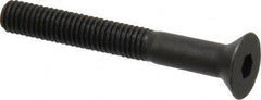 Holo-Krome - #10-32 UNF Hex Socket Drive, 82° Flat Screw - Alloy Steel, Black Oxide Finish, Partially Threaded, 1-1/2" OAL - Makers Industrial Supply